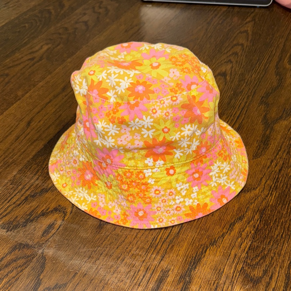 Floral Bucket Hat in Yellow and Orange